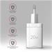 AXAGON ACU-PD20W, nabíjačka do siete 20W, 1x port USB-C, PD3.0/PPS/QC4+/AFC/Apple, biela