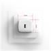 AXAGON ACU-PD20W, nabíjačka do siete 20W, 1x port USB-C, PD3.0/PPS/QC4+/AFC/Apple, biela