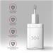 AXAGON ACU-PD30W, Sil nabíjačka do siete 30W, 1x port USB-C, PD3.0/PPS/QC4+/SFC/AFC/Apple, biela