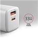 AXAGON ACU-PQ33W GaN nabíječka do sítě 33W, USB-A + USB-C, pro telefony a tablety