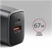 AXAGON ACU-PQ67 GaN nabíjačka do siete 67W, USB-A + USB-C, PD3.0/PPS/QC4+/SFC2.0/Apple