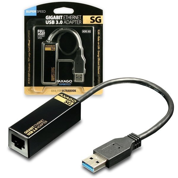AXAGON, ADE-SG, Gigabit Ethernet 10/100/1000 adaptér, USB 3.0