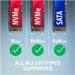 AXAGON ADM2-AM USB-A 10Gbps - M.2 NVMe & SATA SSD adaptér, kábel USB-A 10cm