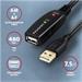 AXAGON ADR-207, USB 2.0 A-M -> A-F aktívny predlžovací / repeater kábel, 7.5m