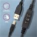 AXAGON ADR-215B, USB 2.0 A-M -> B-M aktivní propojovací / repeater kabel, 15m