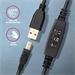 AXAGON ADR-220B, USB 2.0 A-M -> B-M aktivní propojovací / repeater kabel, 20m