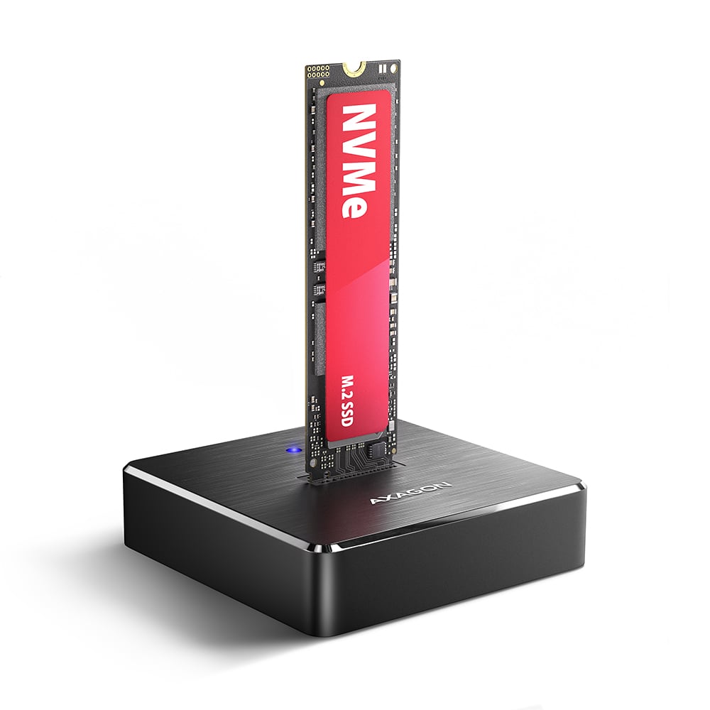 AXAGON ADSA-M2C11, USB-C 10Gbps dokovacia stanica pro 1x M.2 NVMe/SATA SSD