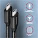 AXAGON BUCM3-CM20AB, SPEED kábel USB-C <-> USB-C, 2 m, USB 3.2 Gen 1, PD 60W 3A, ALU, opletenie, čierny