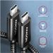 AXAGON BUCM4X-CM05AB NewGEN+ kábel USB-C <-> USB-C, 0.5m, USB4 Gen 3×2, PD 240W 5A, 8K HD, ALU, opletenie, čierny