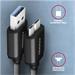 AXAGON BUMM3-AM10AB cable Micro-B USB <-> USB-A 3.2 Gen 1, 1m, 3A, ALU, PVC, Black