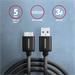 AXAGON BUMM3-AM10AB cable Micro-B USB <-> USB-A 3.2 Gen 1, 1m, 3A, ALU, PVC, Black