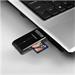 AXAGON, CRE-D4B Handy, externá čítačka kariet USB 2.0, 4-slot, čierna