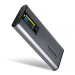 AXAGON EEM2-SD2 USB-C 10Gbps - M.2 NVMe & SATA SSD kovový DISPLAY box, bez skrutiek