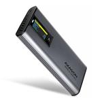 AXAGON EEM2-SD2 USB-C 10Gbps - M.2 NVMe & SATA SSD kovový DISPLAY box, bezšroubkový