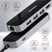 AXAGON HMC-6GL, USB-C 3.2 Gen 1 1Gb/s hub, porty HDMI 4K/30Hz + 3x USB-A + 1x USB-C, RJ45, PD 60W, kabel USB-C 20cm