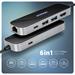AXAGON HMC-6GLN, USB 5Gbps hub, 2x USB-A, USB-C, HDMI 4k/60Hz, RJ-45 GLAN, PD 100W, kabel USB-C 20cm