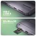 AXAGON HMC-6GM2, USB 10Gbps hub, USB-A, USB-C, HDMI, M.2 slot, SD/MicroSD, PD 100W, kabel 20cm