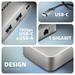 AXAGON HMC-CUB83X2, USB 10Gbps hub, 2x USB-A, USB-C, HDMI & DP 4k/144Hz, RJ-45 GLAN, PD 100W, kábel USB-C 15cm