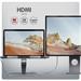 AXAGON HMC-STND, stojan pre 10"-16" notebooky, USB 5Gbps hub, 3x USB-A, HDMI 4k/60Hz, RJ-45, PD 100W, kábel USB-C 60cm
