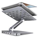 AXAGON HMC-STND, stojan pre 10"-16" notebooky, USB 5Gbps hub, 3x USB-A, HDMI 4k/60Hz, RJ-45, PD 100W, kábel USB-C 60cm