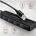 AXAGON HUE-C1A, 4x USB 5Gbps TRAVEL hub, USB-C napájecí konektor, kabel USB-A 19cm