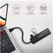AXAGON HUE-C1C, 4x USB 5Gbps TRAVEL hub, USB-C napájecí konektor, kabel USB-C 19cm