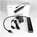 AXAGON HUE-SA7BP 7 portový externý USB 3.0 ALU CHARGING hub BLACK, vr. AC adaptéra