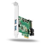 AXAGON PCEU-232V, PCIe adaptér, 2+2x USB3.0, UASP, nabíjení 3A, vč. LP