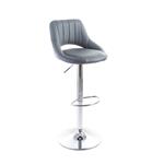 Barová stolička G21 Aletra grey, koženková, prošívaná, šedá G-21-W521