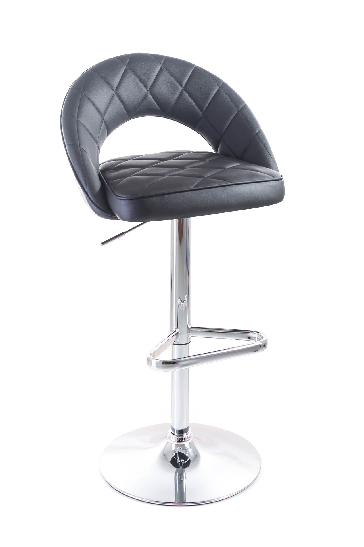 Barová stolička G21 Victea black, koženková, prošívaná G-21-B508