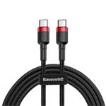 Baseus Cafule Series nabíjecí / datový kabel USB-C na USB-C PD2.0 60W Flash 1m, červená-čer CATKLF-G91