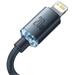 Baseus CAJY000201 Crystal Shine Series Datový Kabel USB-C - Lightning 20W 1,2m Black 6932172602741