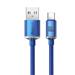 Baseus CAJY000503 Crystal Shine Series Datový Kabel USB - USB-C 100W 2m Blue 6932172602840