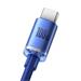 Baseus CAJY000503 Crystal Shine Series Datový Kabel USB - USB-C 100W 2m Blue 6932172602840