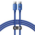 Baseus CAJY000603 Crystal Shine Series Datový Kabel USB-C - USB-C 100W 1,2m Blue 6932172602871