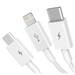Baseus CAMLTYS-02 Superior Fast Charging Datový Kabel 3v1 USB-C, Lightning, MicroUSB 1.5m White 6953156205536