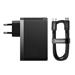 Baseus CCGP100201 GaN5 Pro Fast Nabíječka USB + 2xUSB-C 140W Black 6932172610227