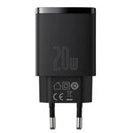 Baseus CCXJ-B01 Compact Quick Nabíječka USB/USB-C 20W Black 6953156207233