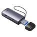 Baseus čtečka paměťových karet Lite Series USB-A/SD, microSD, šedá WKQX060013