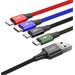 Baseus datový kabel 4v1 microUSB+USB-C+2xLightning 1,2m 3,5A černý 6953156278486