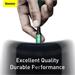 Baseus datový kabel Rapid 3v1 USB-C/microUSB, Lightning, USB-C 1,5m PD 20W zelený 6953156204300