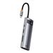 Baseus dokovací stanice 7v1 USB-C (USB-C PD 100W, USB-C, 2x USB 3.0, HDMI, SD/TF port) šedá 6932172602635