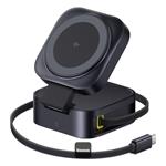 Baseus Magnetický bezdrátový nabíjecí stojánek PicoGo Series 2v1 Qi2 67W černý 6932172665944
