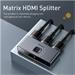 Baseus Matrix HDMI Splitter 2v1 / 1v2 šedá CAHUB-BC0G
