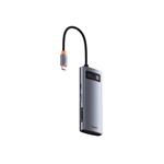 Baseus Metal Gleam Series 7v1 USB-C HUB Dokovací Stanice Space Grey 6932172682750
