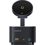 Baseus Nabíjecí stanice MagPro 7v1 s bezdrátovým nabíjením 15W cosmic black 6932172672669
