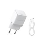 Baseus Palm Fast Nabíječka USB-C 20W + Datový Kabel USB-C/USB-C 1m White 6932172677428