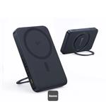 Baseus Powerbanka PicoGo Qi2 s otočným stojanem a bezdrátovým nabíjením 5000mAh 20W USB-C černá 6932172677619