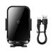 Baseus SUDD000001 Halo Electric Držák Telefonu s Bezdrátovým Nabíjením 15W Black 6932172614263