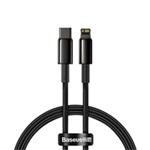 Baseus Tungsten Gold Rýchlonabíjací / dátový kábel USB-C na Lightning PD 20W 1m, čierny CATLWJ-01_b